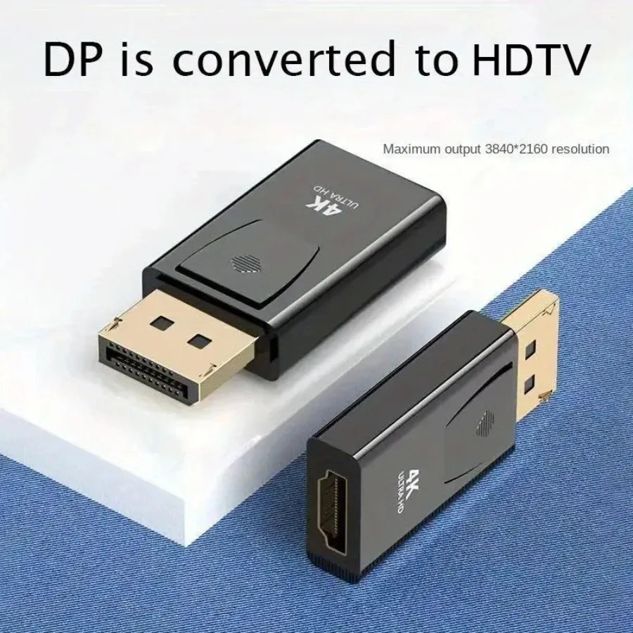 4K 30Hz/60Hz DP DisplayPort to HDMI-compatible Adapter Converter Display Port DP to HDTV Adapter Video Audio Laptop PC Lapto…