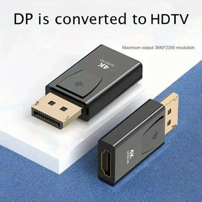 4K 30Hz/60Hz DP DisplayPort to HDMI-compatible Adapter Converter Display Port DP to HDTV Adapter Video Audio Laptop PC Lapto…