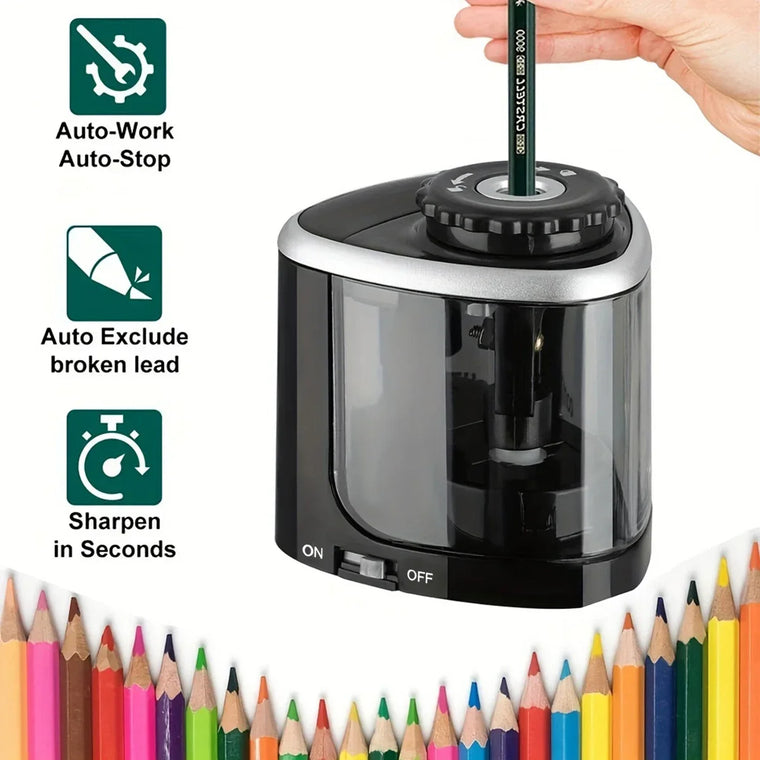 Electric Sharpener Assembly Desktop Automatic Pencil Sharpener Suitable To Pencils (6-8mm) for Students School Office Statio…