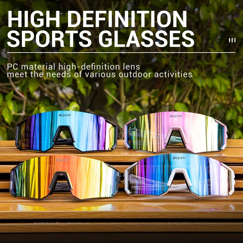 SCVCN New Outdoor Cycling Sunglasses Men Women MTB Driving Bike Glasses Sports Climbing Protective Glasses Bicycle UV400 Gog…