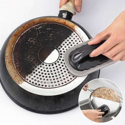 Magic Emery Sponge Brush Wipe Eraser Cleaner Kitchen Bath Rust Strong Decontamination Cleaning Tools With Handle Household T…