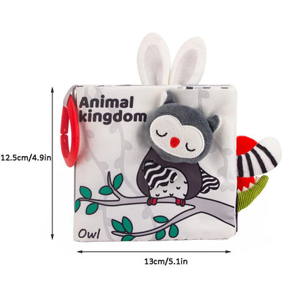 Soft Baby Books 3D Touch Feel High Contrast Cloth Book Sensory Early Learning Stroller Toys for Infant Toddler Gifts 0-12 Mo…