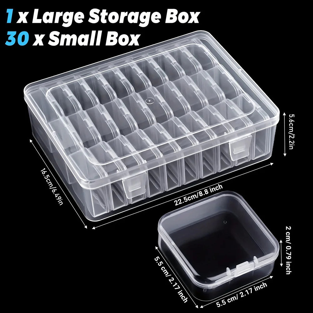 DIY Diamond Painting Embroidery Storage Box, Nail Art Jewelry Rhinestone Mosaic Storage Container, Multifunctional Storage B…