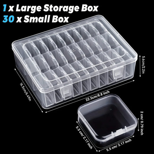 DIY Diamond Painting Embroidery Storage Box, Nail Art Jewelry Rhinestone Mosaic Storage Container, Multifunctional Storage B…