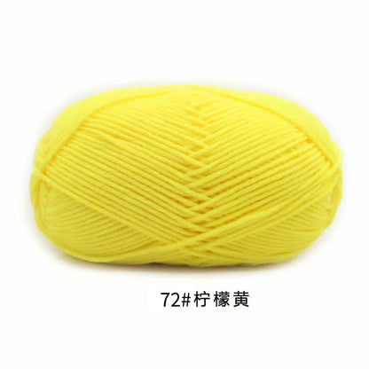40-50g/Set 4ply Milk Cotton(80%) Knitting Yarn Needlework Dyed Lanas For Crochet Craft Sweater Hat Dolls At Low Price - imag…