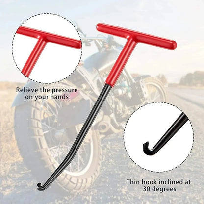 1pc Motorcycle Exhaust Spring Hook Universal T Shaped Handle Exhaust Pipe Spring Puller Installer Hooks Removal Repair Tool…