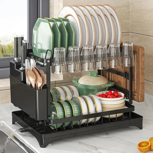 Stainless Steel Dish Rack | Hygienic & Residue-Free Drying | Premium Carbon Steel Construction | Space-Saving Kitchen Organi…