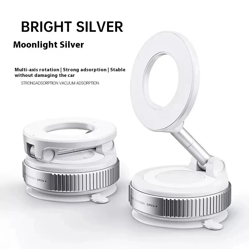 Strong Magnetic Car Phone Holder Foldable Design 360° Adjustable Vacuum Mount for Car/Desk/Bathroom/Universal Use - image 8