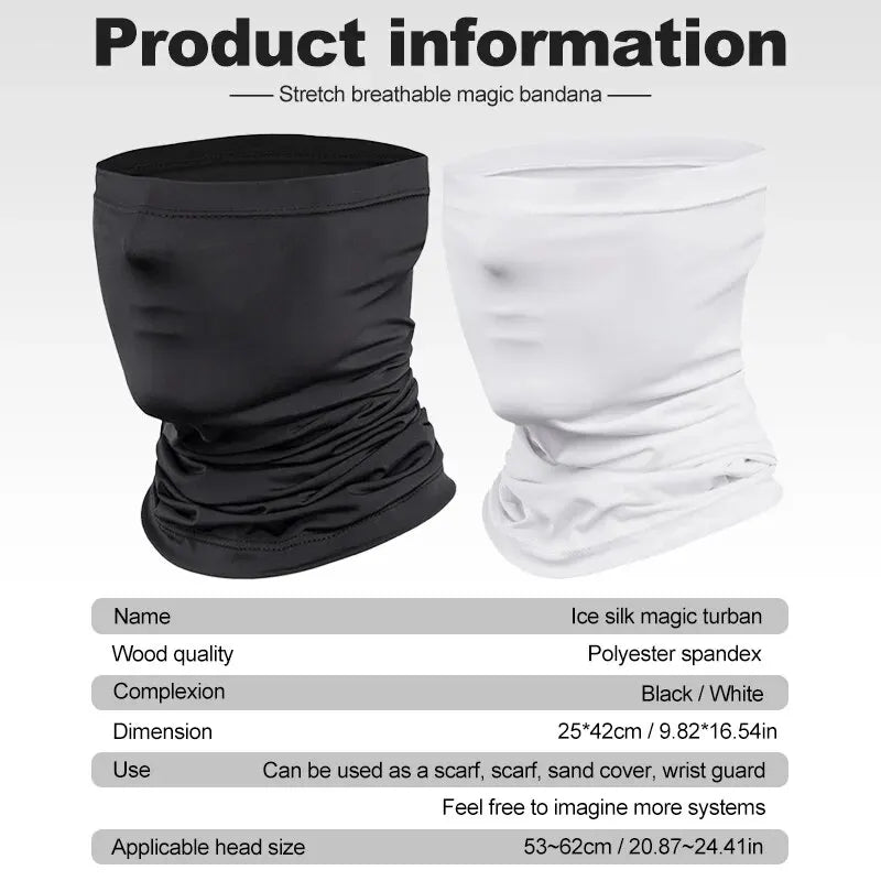 Cycling Face Mask Absorb Sweat Breathable Fishing Training Sport UV Face Scarf Neck Gaiter Summer Face Bandana - image 6