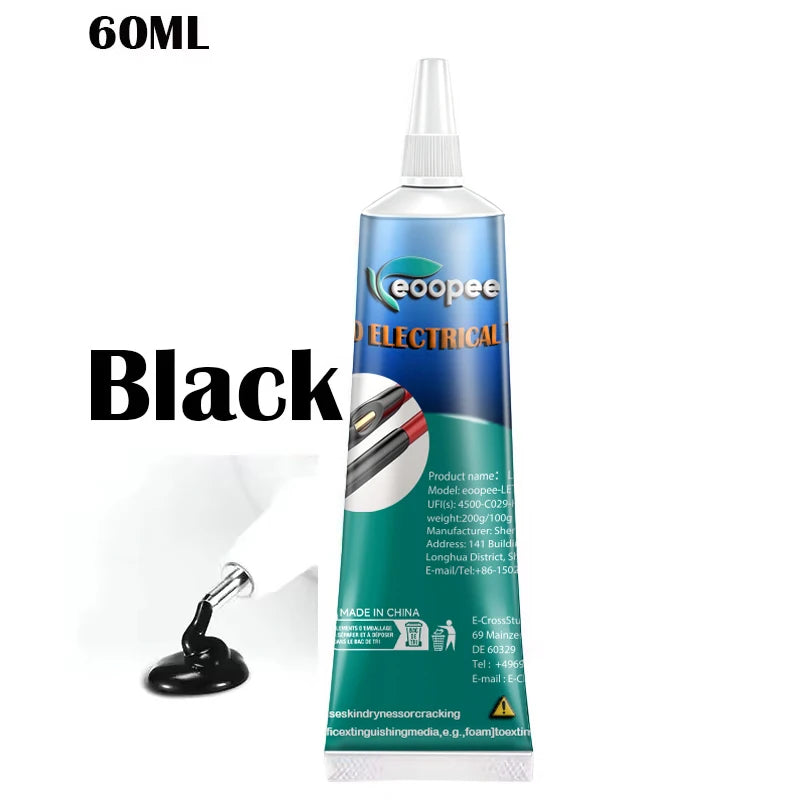 Liquid Waterproof Electrical Tape Epoxy Resin Black Glue Quick Drying Sealant For Wires And Cables Home Use Fix Line Glue -…
