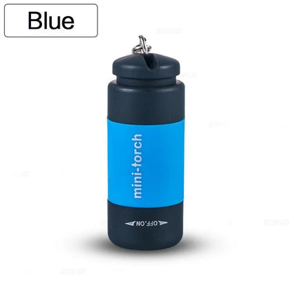 Pocket Keychain Flashlight Waterproof Outdoor Hiking Camping Mini FlashlightUSB Rechargeable LED Multifunctional Strong Ligh…