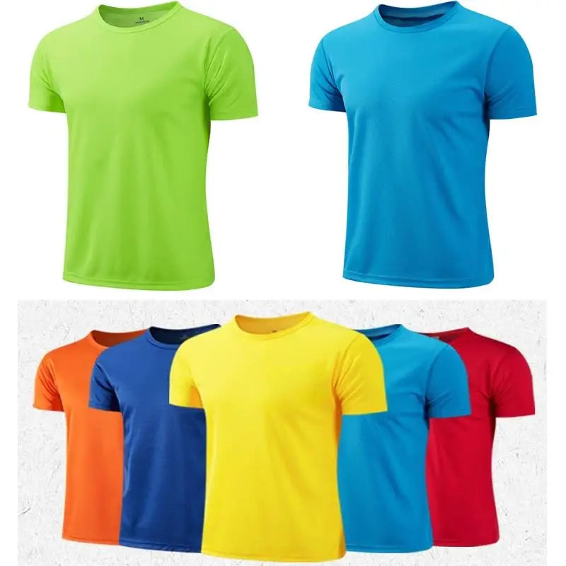 Men Women Quick Dry Short Sleeve Sport T Shirt Gym Jerseys Fitness Shirt Trainer Running T-Shirt Teenager Breathable Sportsw…