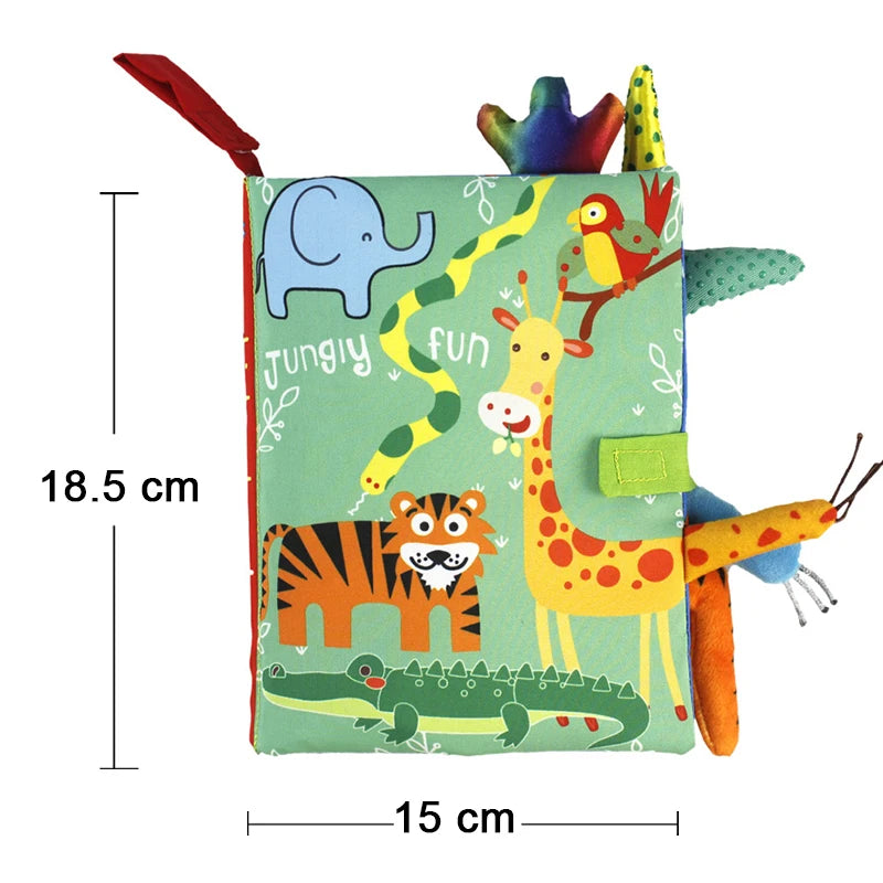 Soft Baby Books 3D Touch Feel High Contrast Cloth Book Sensory Early Learning Stroller Toys for Infant Toddler Gifts 0-12 Mo…