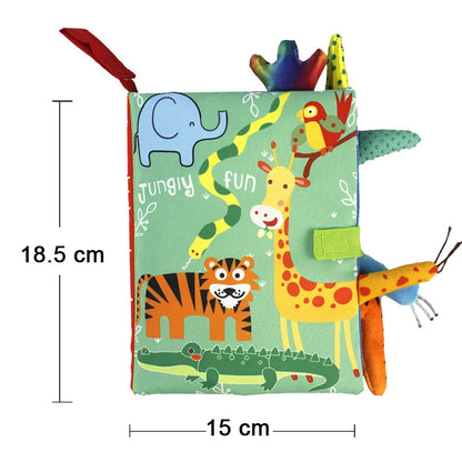 Soft Baby Books 3D Touch Feel High Contrast Cloth Book Sensory Early Learning Stroller Toys for Infant Toddler Gifts 0-12 Mo…