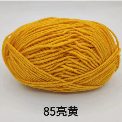40-50g/Set 4ply Milk Cotton(80%) Knitting Yarn Needlework Dyed Lanas For Crochet Craft Sweater Hat Dolls At Low Price - imag…