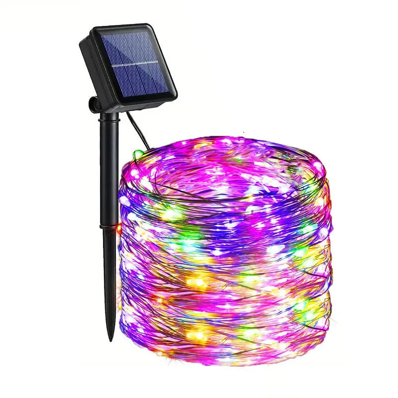 Fairy Lights Solar Garden Lights String Lights with 8 Modes Waterproof Wire Lights for Patio Yard Trees Christmas Party - im…