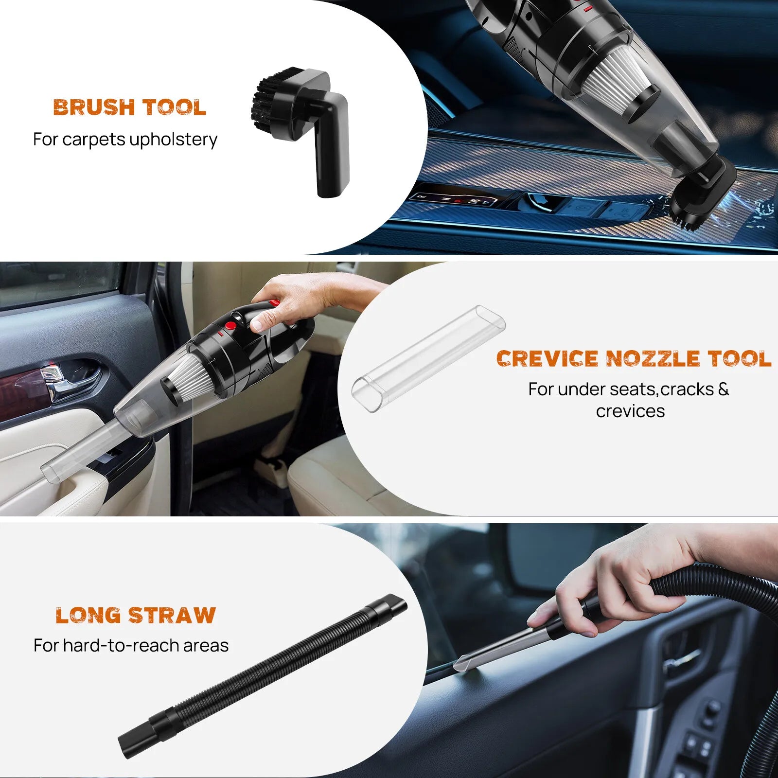 Mini Cordless Handheld Vacuum Cleaner Powerful Suction USB Rechargeable Lightweight Portable Vacuum for Car Home Pet Hair So…