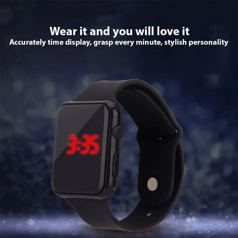 Simple Digital Watch for Men Women Fashion Sport LED Electronic Watch Black Silicone Wristband Casual Mens Watch Reloj Hombr…