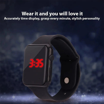 Simple Digital Watch for Men Women Fashion Sport LED Electronic Watch Black Silicone Wristband Casual Mens Watch Reloj Hombr…