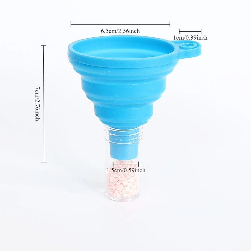 Car Engine Funnel Universal Silicone Liquid Funnel Washer Fluid Change Foldable Portable Auto Engine Oil Petrol Change Funne…