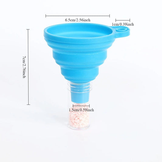 Car Engine Funnel Universal Silicone Liquid Funnel Washer Fluid Change Foldable Portable Auto Engine Oil Petrol Change Funne…