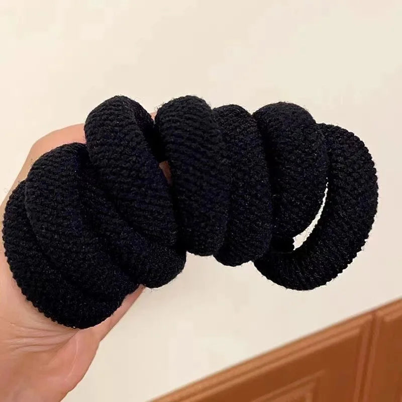 5/10 Mix Color High Elasticity Thickened Versatile Simple Scrunchies, Hair-Friendly (Random Color) Hair Ties Hair Rope - ima…
