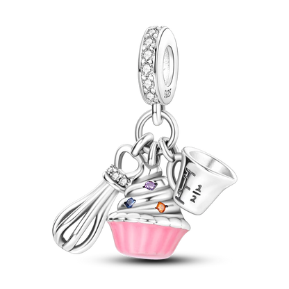 2026 Hot Sale Charms Bead 925 Sterling Silver Pink Butterfly Luminous Firefly Dangle Fit Bangle Bracelet Necklace DIY Jewelr…