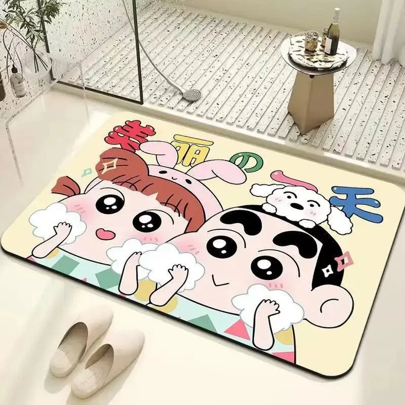Shower Room Water Uptake Mat Quick Drying Fashionable Home Gifts And Exquisite Cartoon Anime Soft And Comfortable Anime Peri…