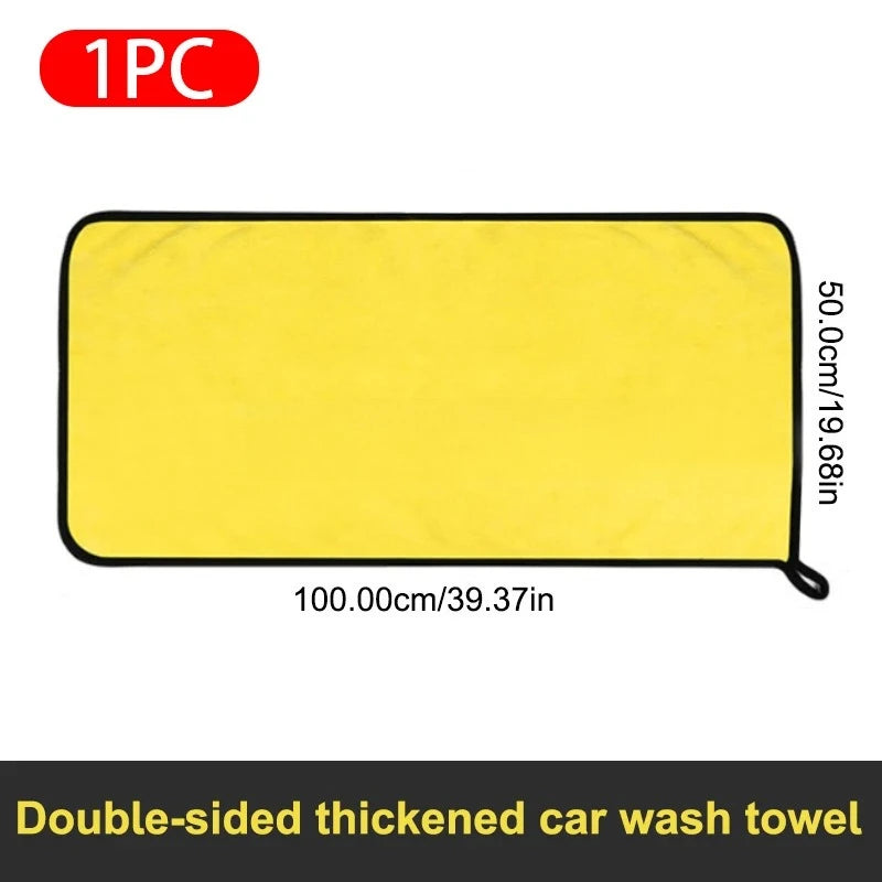 High-end Microfiber Towel Car Wash Towel Detailing Cleaning Cloth Car Wash Drying Towel Car Absorbent Cleaning Products - im…