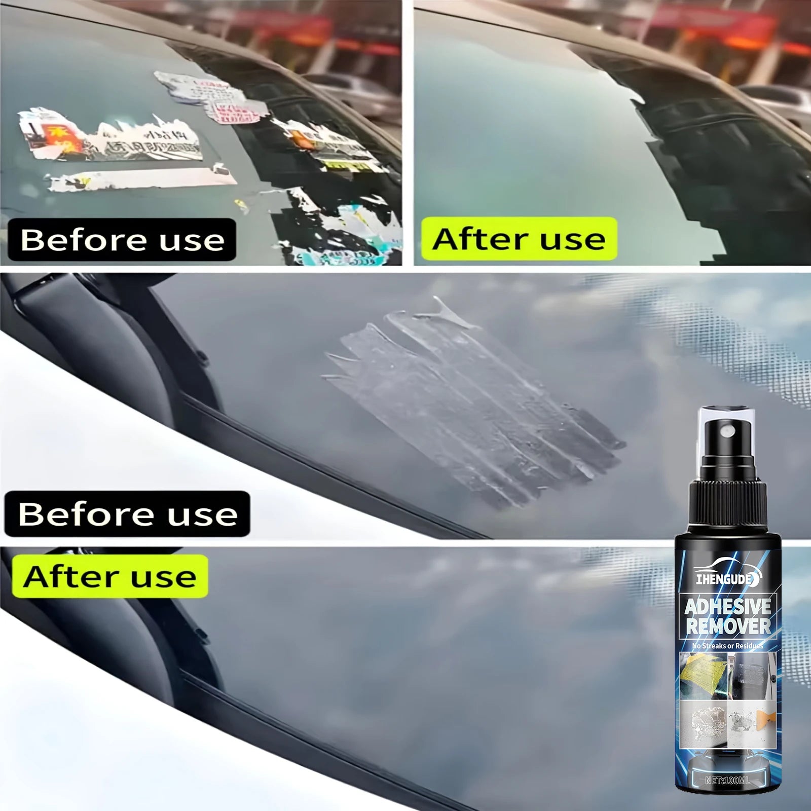 Fast-Acting Adhesive Remover Spray - Leaves No Residue, Can Remove Glue, Stickers, and Sticky Residue from Cars, Furniture,…