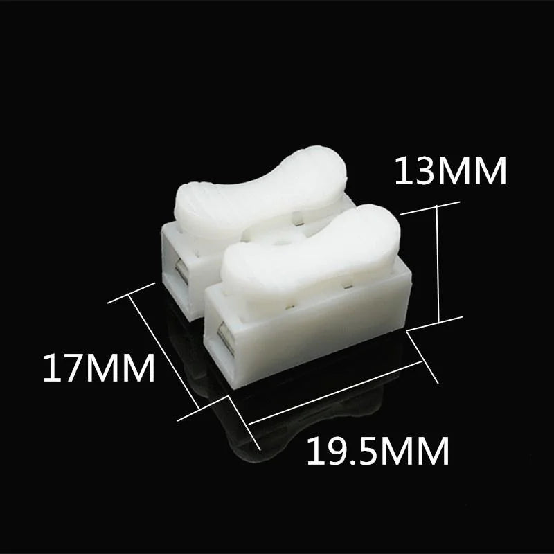 20/50Pcs No Solding Quick 1P 2P Cable Wire Connector No Screw Terminal Block Spring Clamp - image 3