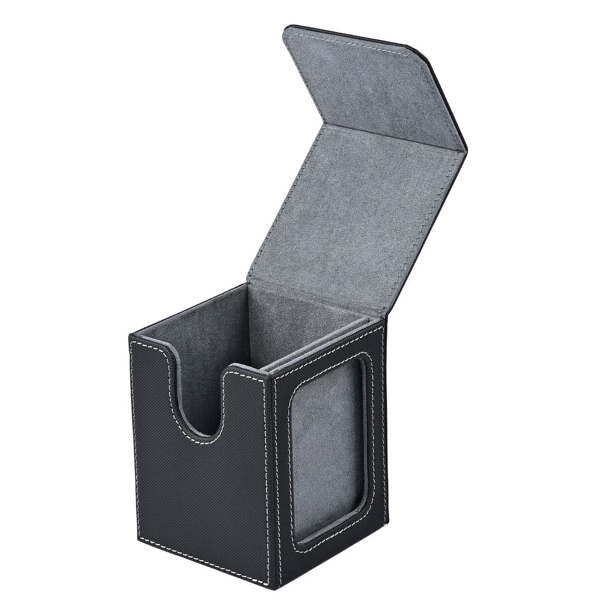 Card Deck Box with Display Window, Hold 120 + Single Sleeved Cards, Magnetic Closure, Suitable for CCG Cards, Magic Game Car…