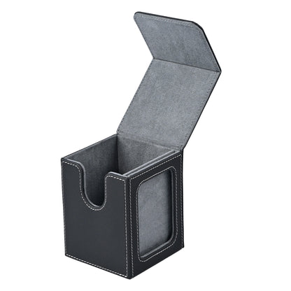 Card Deck Box with Display Window, Hold 120 + Single Sleeved Cards, Magnetic Closure, Suitable for CCG Cards, Magic Game Car…