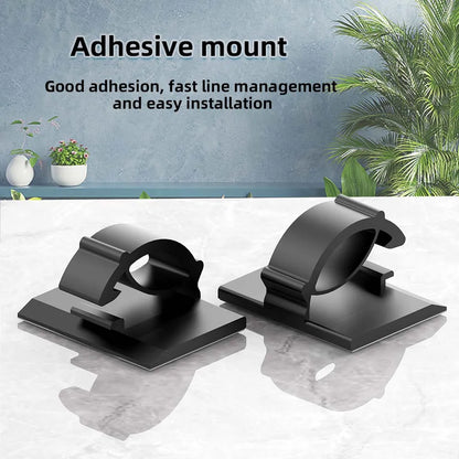 30pcs Cable Organizer Clips Cord Holder Desktop Workstation Wire Manager USB Charging Data Line Bobbin Winder Cable Manageme…