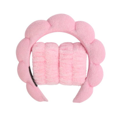 1/3Pcs Fashion Microfiber Washing Wristbands Scrunchies Puffy Headband Spa Bubble Headband for Washing Face Makeup Shower Sk…
