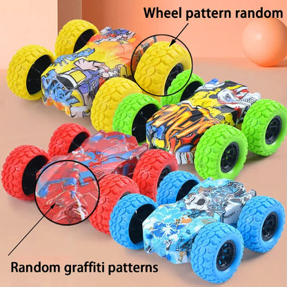 Children's Toy Car Fun Double-Sided Car Inertial Safety Anti-Collision Anti-Fall Kids Model Sliding Off-Road Vehicle - image…