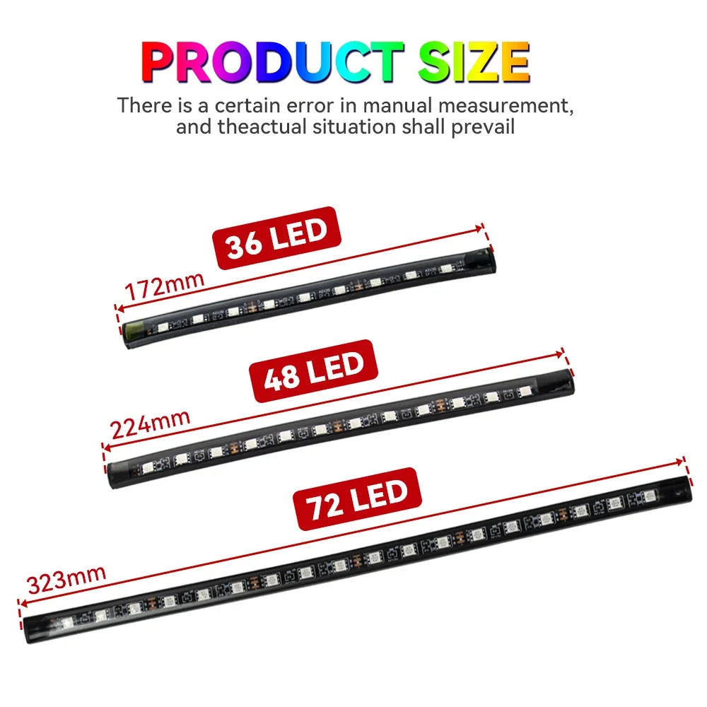 Neon 36 48 72 LED Car Interior Ambient Foot Light Wireless Remote Music APP Control Auto RGB Atmosphere Decorative Lamp - im…