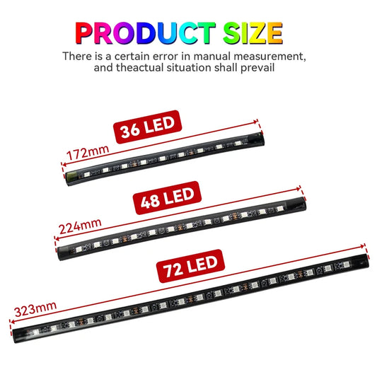 Neon 36 48 72 LED Car Interior Ambient Foot Light Wireless Remote Music APP Control Auto RGB Atmosphere Decorative Lamp - im…