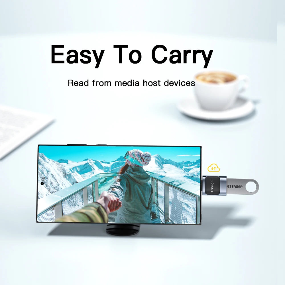 Essager USB 3.0 To Type C OTG Adapter USB A Type C Male To Micro Type C USB A Female Converter For Macbook Laptops Card Read…