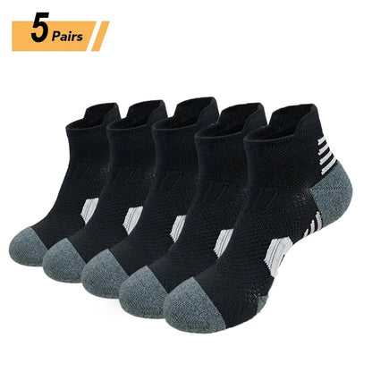 3Pair Professional Fitness Sports Socks Towel Bottom Non-Slip Running Socks Men Women Short Quick-Drying Basketball Training…