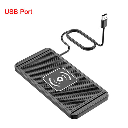 Car Wireless Charger for Iphone 16 15 15 Pro Max 14 13 12 X Samsung S24 S23 Wireless Car Charger Silicone Pad Stand Fast Cha…