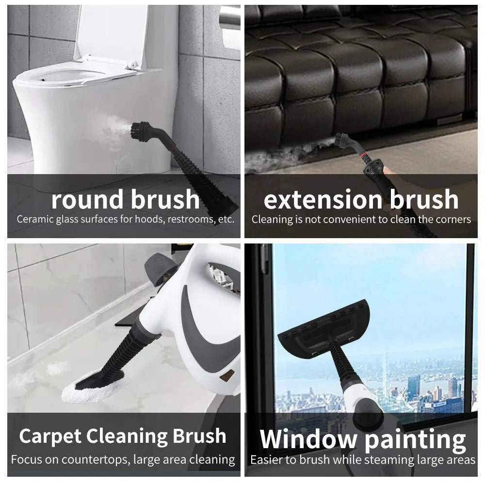 Pressurized Handheld Steam Cleaner for Home - Portable Multi-purpose High Pressure Deep Multi-surface Cleaning Steamer Machi…