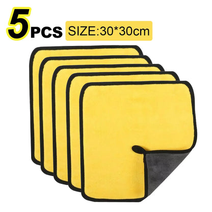 Car Wash Microfiber Towel 30x30/60CM Car Cleaning Drying Cloth Hemming Car Care Cloth Detailing Car Wash Towel - image 8