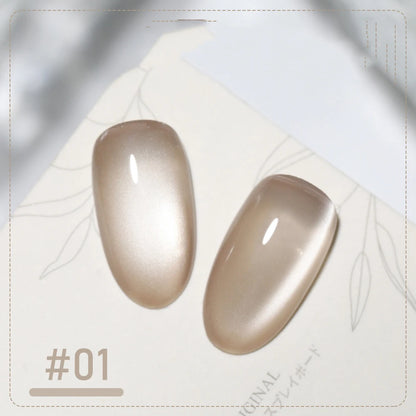 5g/Bottle White Moonlight Nail Cat's Eye Gel Magnetic Satin Gel Polish 9-Colors Soak Off Glitter Phototherapy Manicure Varni…