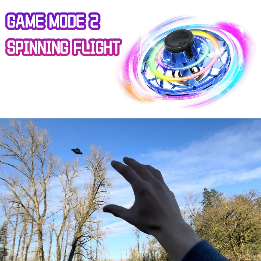 NEW LED Flying UFO Spinner Fingertip, Upgrade Flight Helicopter Gyro Flyorb Hover Ball, Mini Drone Aircraft Toy, Christmas G…