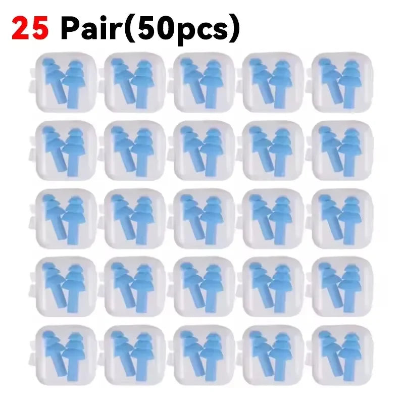 25/1Pair Ear Plugs Sleeping Noise Cancelling Reusable Silicone Sound Block Earplugs Summer Waterproof Swimming Ear Plug With…