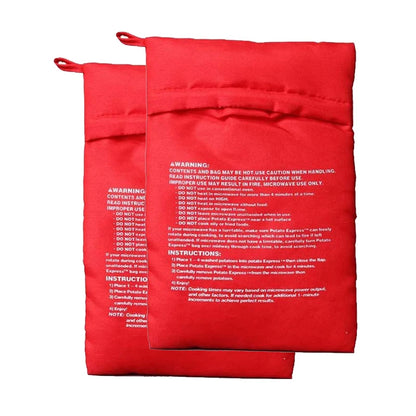 Microwave Potato Bag Reusable Express Microwave Potato Cooker Bag Baked Potato Cooker Perfect Potatoes 4 Minutes Red Baked P…