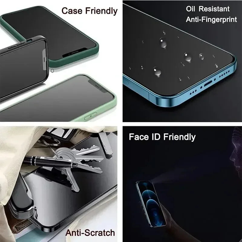 1-5PCS Anti-Spy Glass for iPhone 15 14 13 12 11 16 17 Pro Max Mini X XS XR 7 8 6 Plus Privacy Screen Protector For iPhone 17…