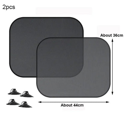 SEAMETAL Car Sun Shade Side Window Curtain Front Rear Window Sunshade Summer UV Blocking Suction Cup Car Sun Protection Curt…