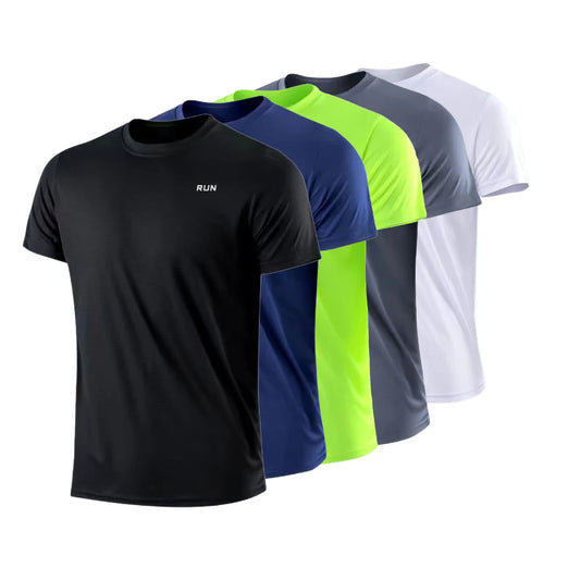 Men's Quick Dry Short Sleeve Gym Running Moisture Wicking Round Neck T-Shirt Training Exercise Gym Sport Shirt Tops Lightwei…